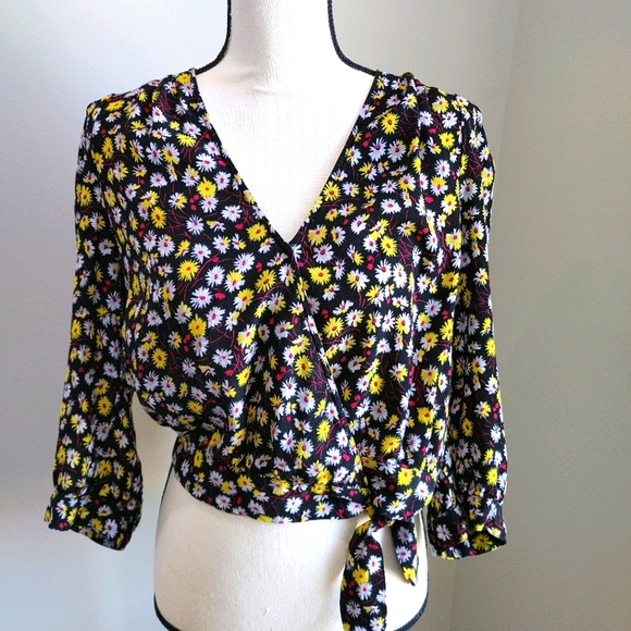 Madewell Wrap Crop-Top Floral - Picture 1 of 8